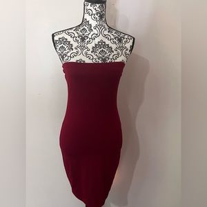 Strapless Tube MiniBody con Dress